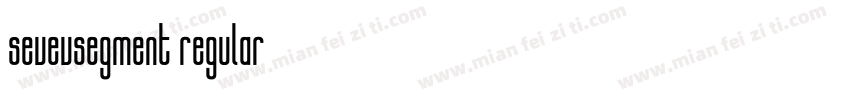 sevevsegment regular字体转换